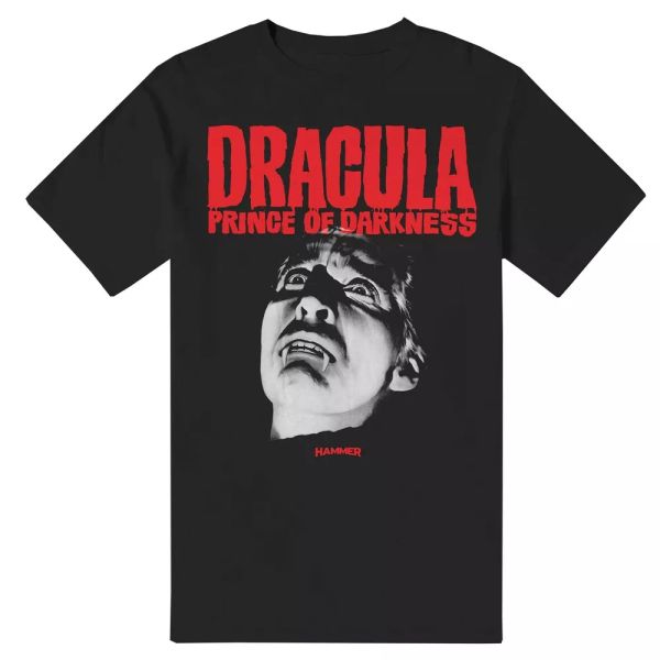 

hammer horror dracula official t-shirt men unisex, White;black