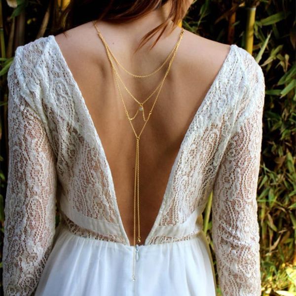 

chains 2021 girl necklace gold color body multilayer tassel lady fashion jewelry for women party accessories collares, Silver