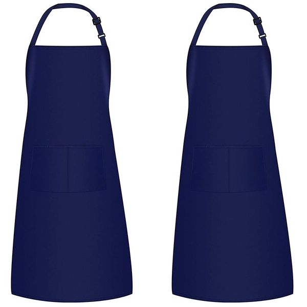 

aprons 2 pack adjustable aprons, waterdrop resistant apron with pockets cooking kitchen restaurant for bbq drawing