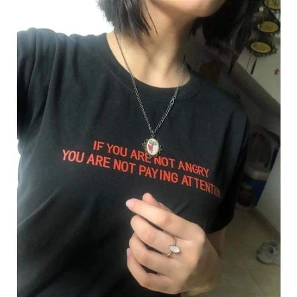 

if you are not angel letter print tee 210512, White