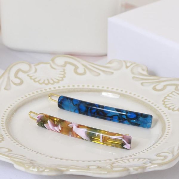 

hair clips & barrettes european and american fashion simple blooming resin one-word long elegant, Golden;silver