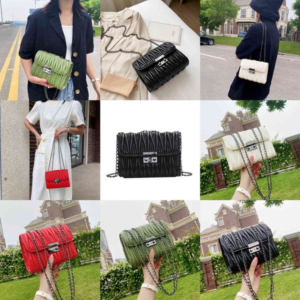 

s2021 women's square luxurys fashion summer korean chain single shoulder small texture foreign style messenger bag