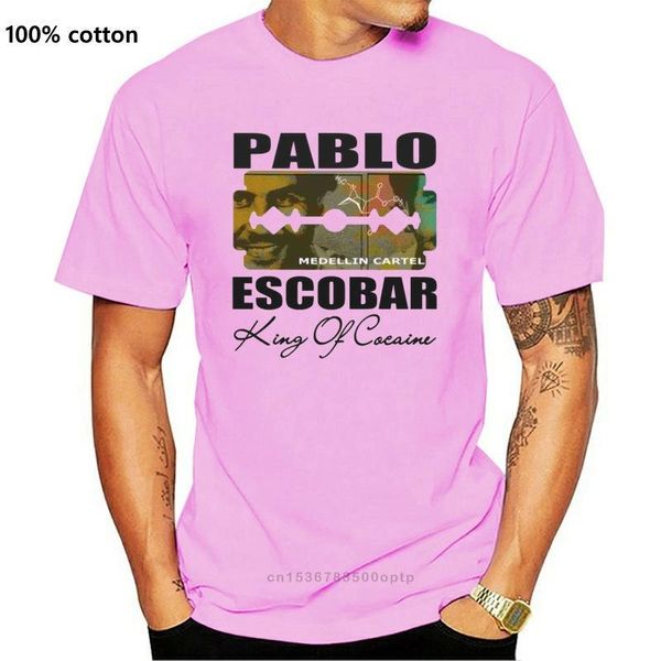 

men's t-shirts pablo escobar t-shirt medellin cartel king of plato a plomo colombian short sleeve men t shirt summer fashion, White;black