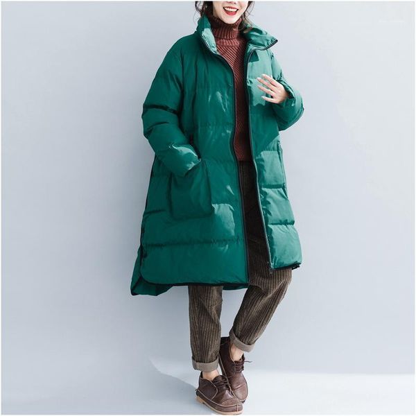 

thicken warm female down coats oversize winter outerwear women parka jacket1, Black