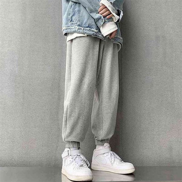 

privathinker casual jogger pants men baggy sweatpants spring basic streetwear korean hip hop male straight trouser 210715, Black