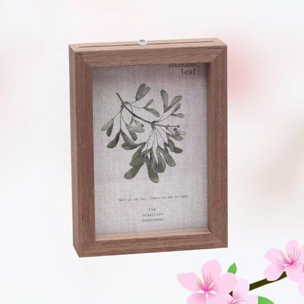 

frames 6 inches plant dried flower leaves specimen box double sided glass po frame wooden creative table decoration with original ph