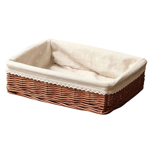 

handmade wicker storage basket bread fruit serving baskets for home kitchen desk candy sundries organizer