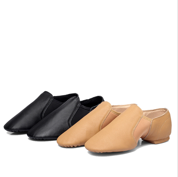 

boots millffy leather jazz slip on dance sneakers dancing shoes for ladies black tan adults and children women