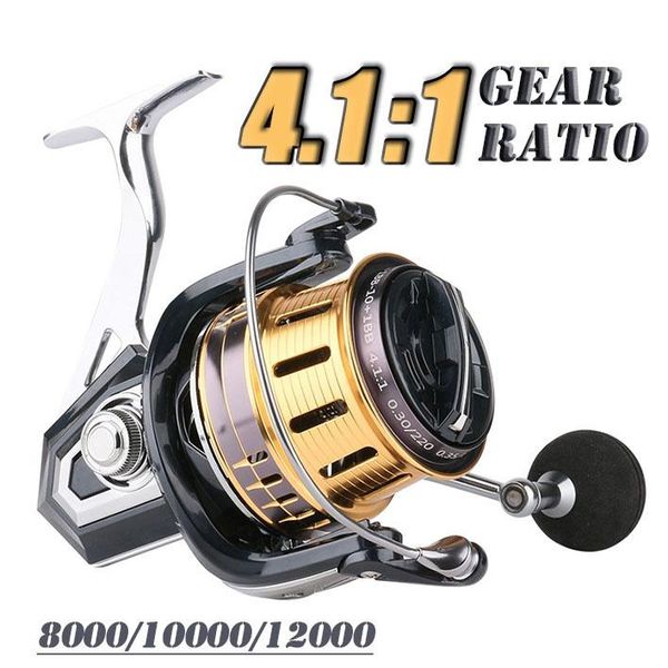 

baitcasting reels one-way gapless metal spinning reel distant crap wheel fishing bait casting 8000/10000/12000 series