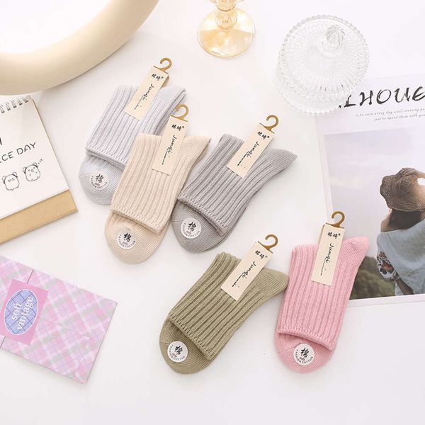 

autumn winter pure cotton light color lovely stockings, Black;white