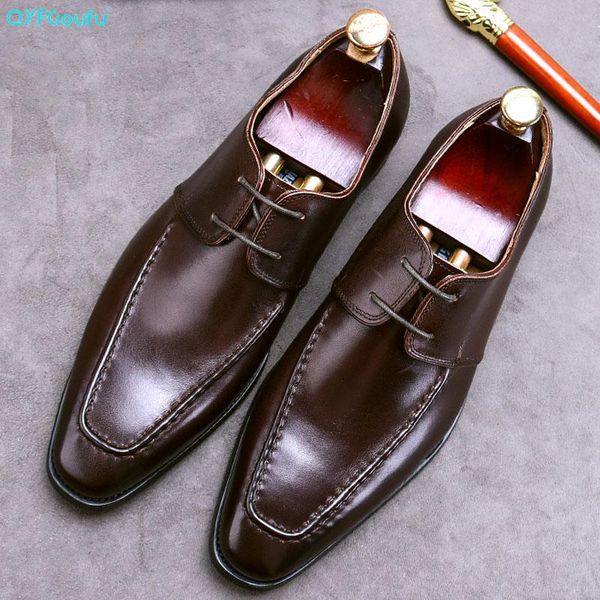

dress shoes qyfcioufu brand designer genuine leather mens wedding oxford for men black brown business office formal