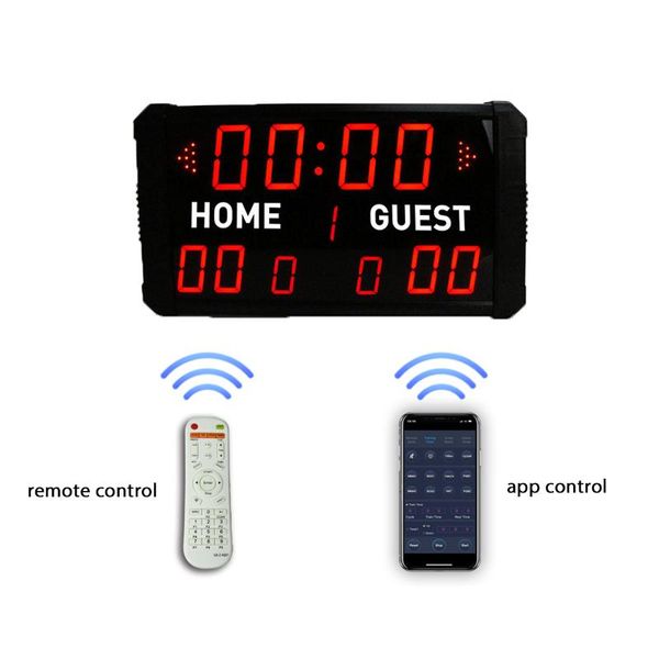 

desk & table clocks ganxin app and remote control electronic scoreboard basketball