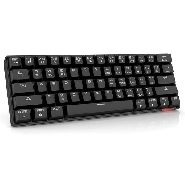 

keyboards compact 61-key mechanical keyboard bt&wired multipoint pairing/-swappable design/n/6-key rollover/blue switch black