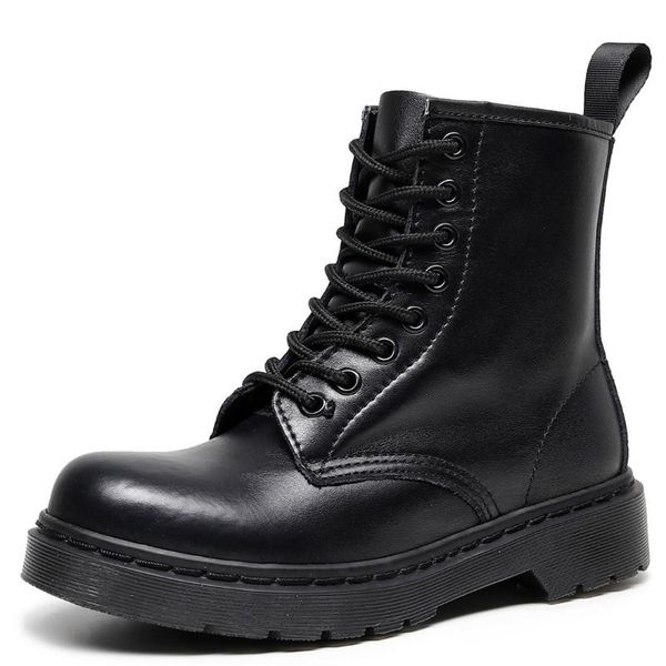 

soft upper boots lace up girls riding shoes women rubber sole cow leather booties classic brand designer black footwear