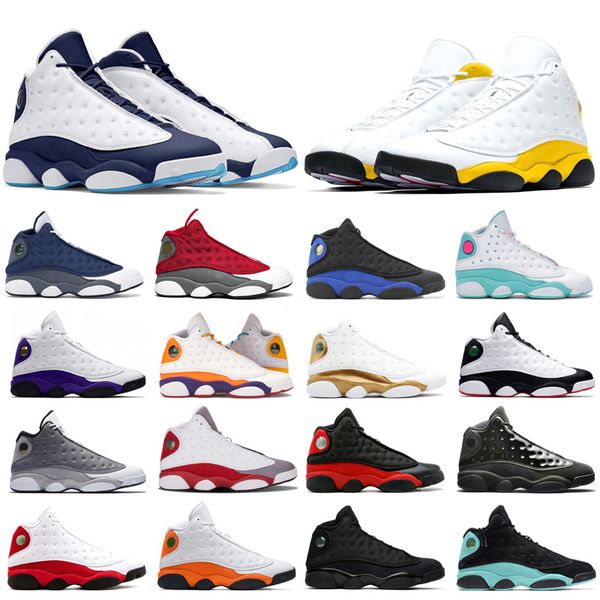 

2021 13s university gold basketball shoes jumpman 13 dark powder blue red flint hyper royal court purple black cat mens trainers sport sneak
