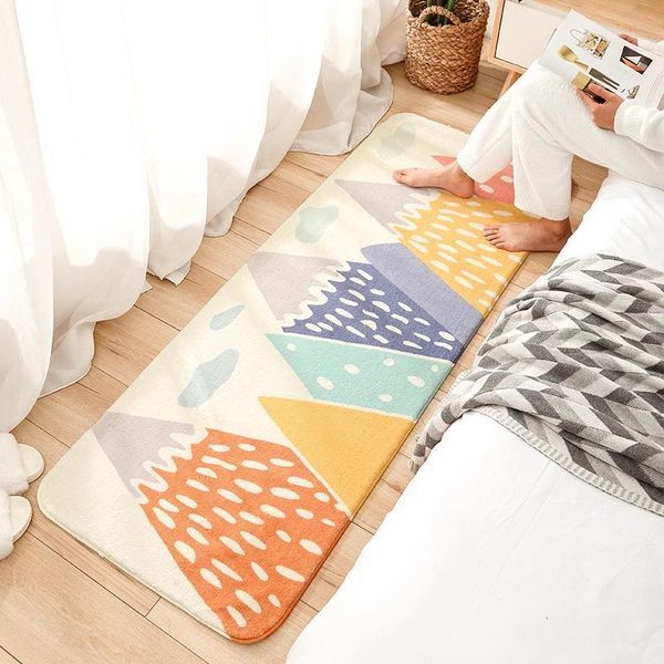 

carpets bedroom long carpet winter soft warm foot mat non-slip absorbent bathroom doormat cute cartoon print baby kid rug home decor