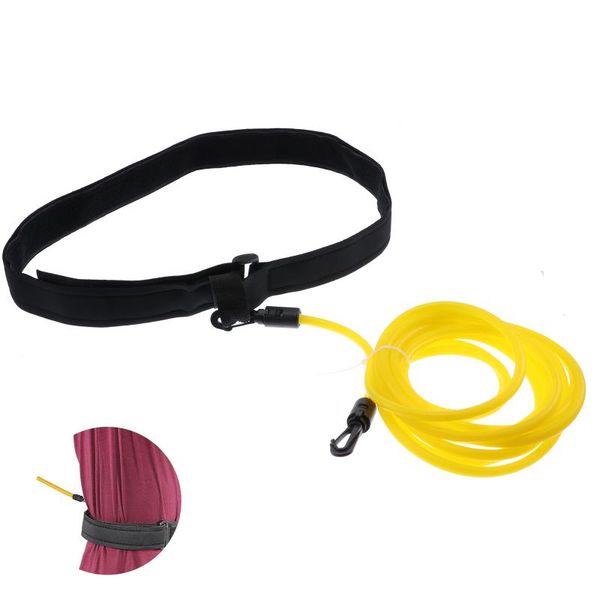 

pool & accessories 4m yellow tube swim training belt set leash tether stationary swimming harness static