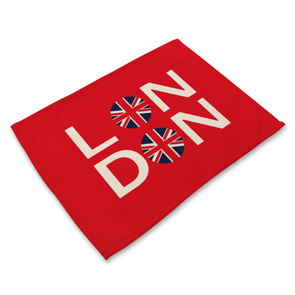 

mats & pads 4pieces placemats for table el cotton linen london bus big ben underground royal guard taxi british flag rectangle