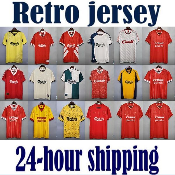 

rush vintage gerrard retro maillot de football soccer jersey, Black;yellow