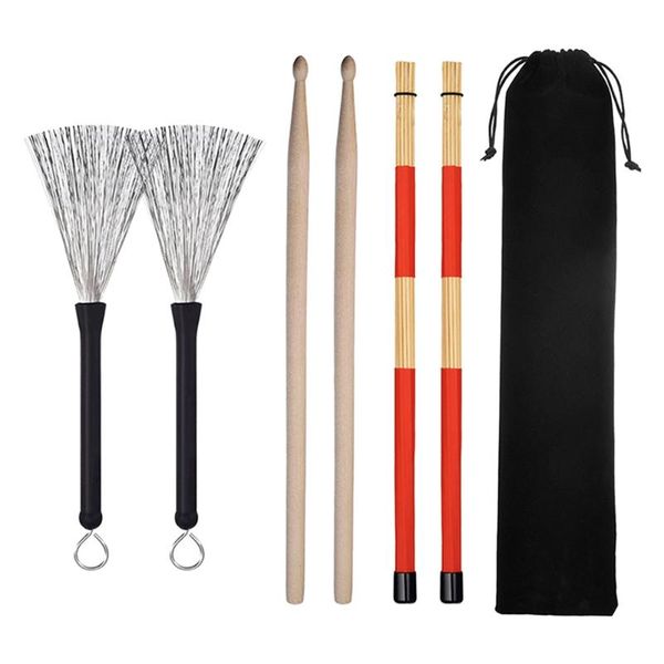 

storage bags drum jazz steel brush wood bracket bundle 19 bundles red 5a maple stick velvet receptacle bag