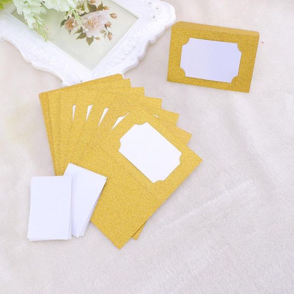

greeting cards 10pcs golden glitter place table name reception for wedding banquet