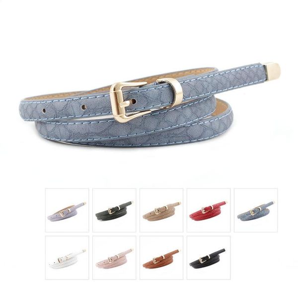 

belts canze korean women fashion belt snake pattern thin ladies dress, Black;brown