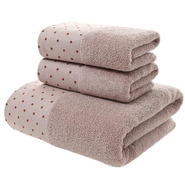 

towel 3pcs/set soft dot cotton bath towels for adults absorbent terry hand beach face sheet women basic