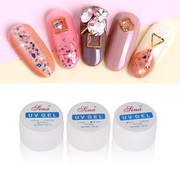 

nail art kits pink clear white salon strong uv gel builder diy glue manicure