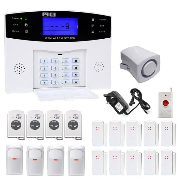 

wireless gsm home security burglar alarm system kits professional auto dialer touch keypad support multi remote controllers systems