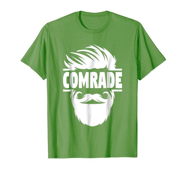 

bearded comrade communist shirt, White;black