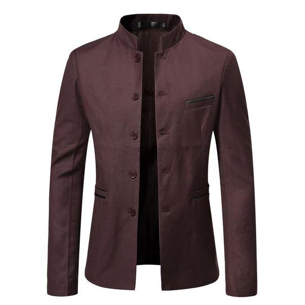 

men's suits & blazers 5xl trendy suit jacket spring and autumn solid color single-breasted formal daily casual chinese tunic, White;black