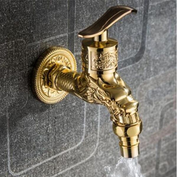 

carved wall bottle tap bibcock zinc alloy retro decorative outdoor garden faucet washing machine mop torneira de parede bathroom sink faucet