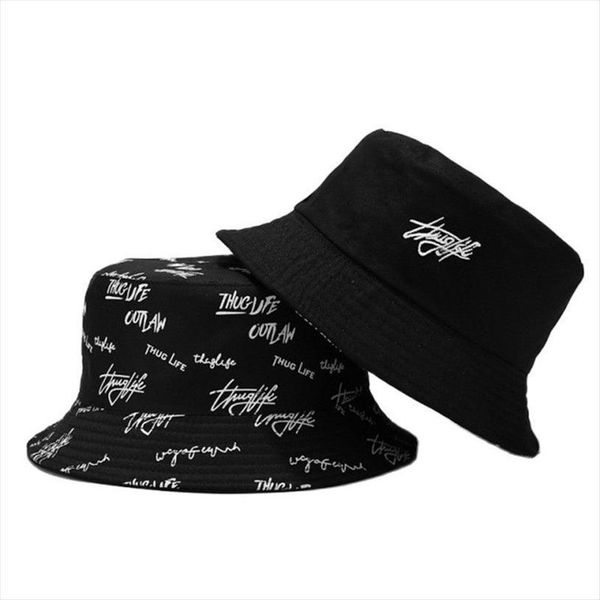 

spring summer sun hat letter bucket black white casual fisherman fashion street bob, Blue;gray