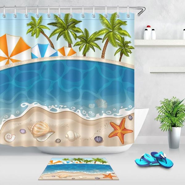 

shower curtains lb 3d beach ocean and sea extra long bathroom curtain nature waterproof polyester fabric for art bathtub decor