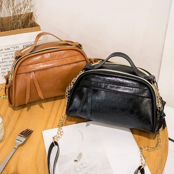 

shoulder bags brand vintage england style women messenger small pu leather handbag cover satchel post man forest retro bag #30