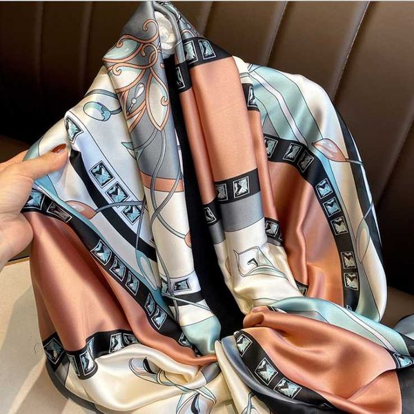 

other event & party supplies 180*90cm flower scarf women's scarves fall/winter western fashion mother gifts ladies middle-aged silk sha