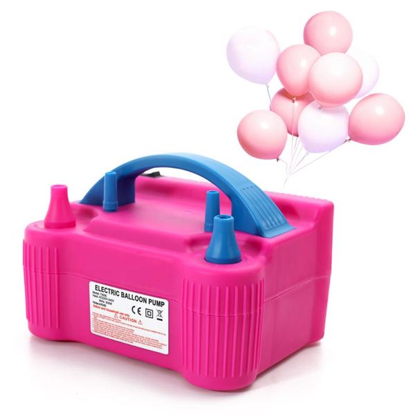 

party decoration balloon air pump 100v-240v electric high power two nozzle blower inflator fast portable inflatable tool