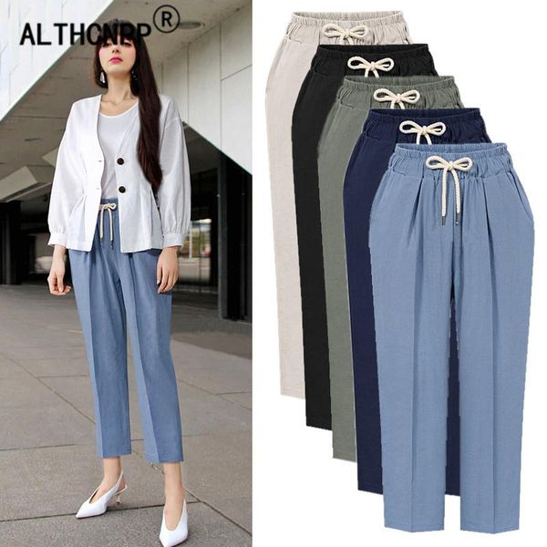 

women's pants & capris -6xl plus size streetwear harem spring high waist women korean loose was thin casual trousers pantalon femme, Black;white