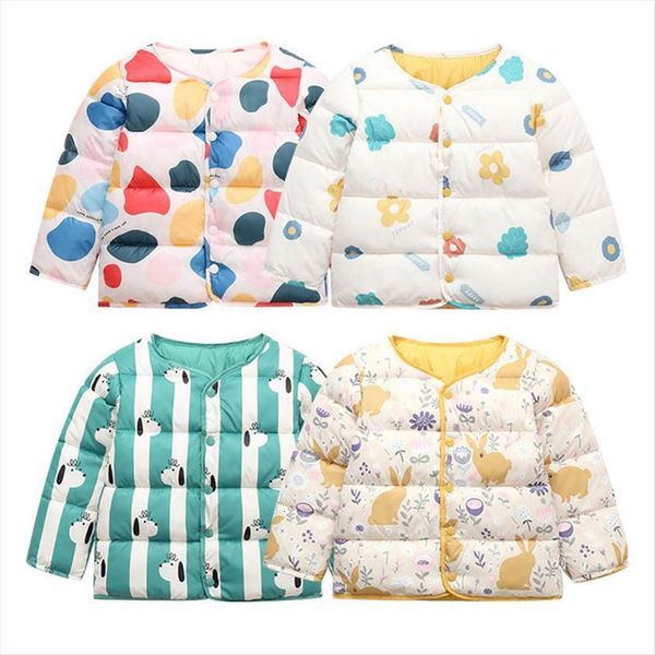 

autumn winter kids cotton padded jacket hooded coat baby girl cartoon clothes down boys outer, Blue;gray