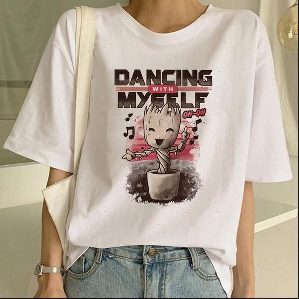 

harajuku cartoon loose fashion women t shirts tee cute print funny, White