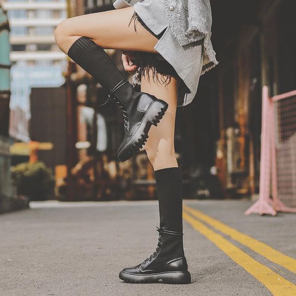 

boots 2021 autumn/winter stocking black fashion women's