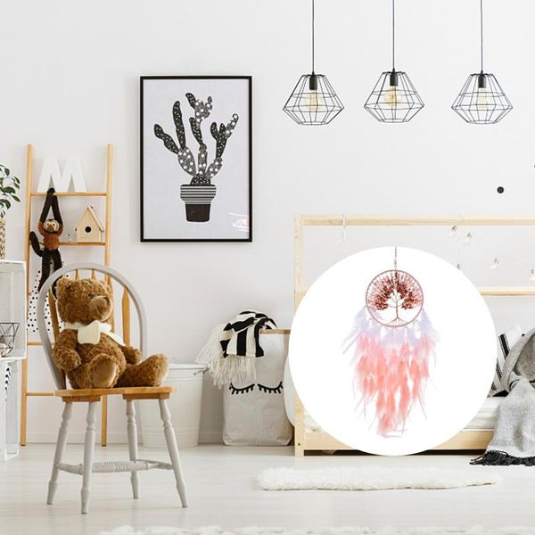 

decorative objects & figurines 1pc bohemian feather dream catcher pendant romantic hanging room decoration