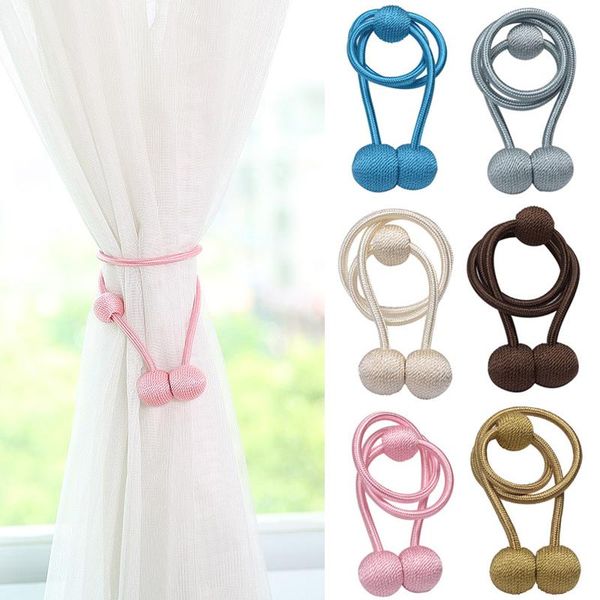 

1pc creative polyester silk magnetic curtain buckle clip hanging strap ball ties home decor other