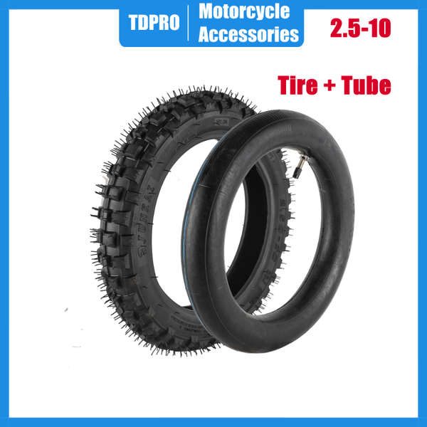 

motorcycle wheels & tires tyre accessories 2.50-10 off-road front rear tire dirt pit bike for sdg baja coolster 50cc 70cc and inner tube