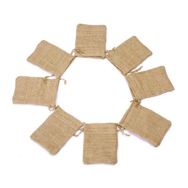 

gift wrap small drawstring bag wedding 20pcs 9*12cm beads burlap heart pattern