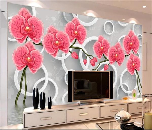 

wallpapers custom size 3d po wallpaper living room mural butterfly rose flower ball painting sofa tv background for wall