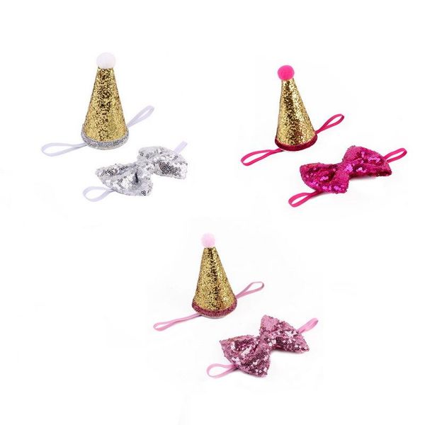 

dog apparel hoomall cute cat hat bowknot happy bithday party decor shine sequins cap for pet cats dogs kitten puppy accessories