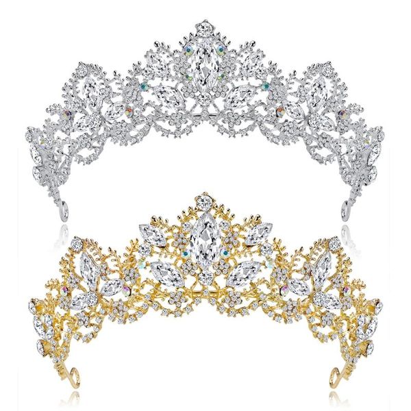 

hair clips & barrettes x9fd bride crown baroque luxury wedding tiara women headdress queen princess headwear, Golden;silver