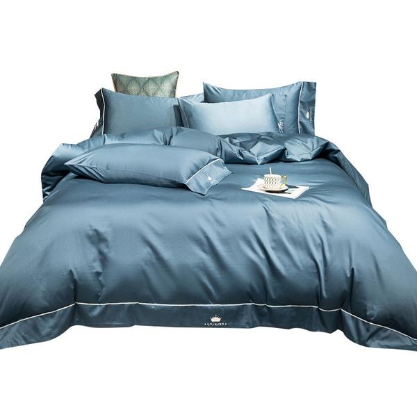 

bedding sets 100% pure satin silk set home textile king size bed flat sheet family duvet cover euro luxury 4pcs