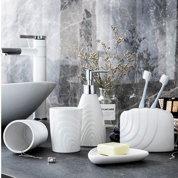 

nordic ceramics toiletries set lyweds housewarming gifts bathroom hygiene products soap dish household couple toothbrush cup bath accessory